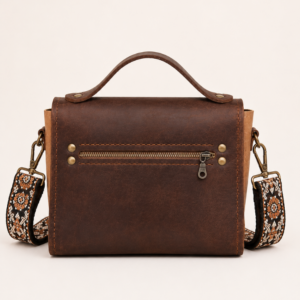 The Rita <br> Deep Brown Satchel